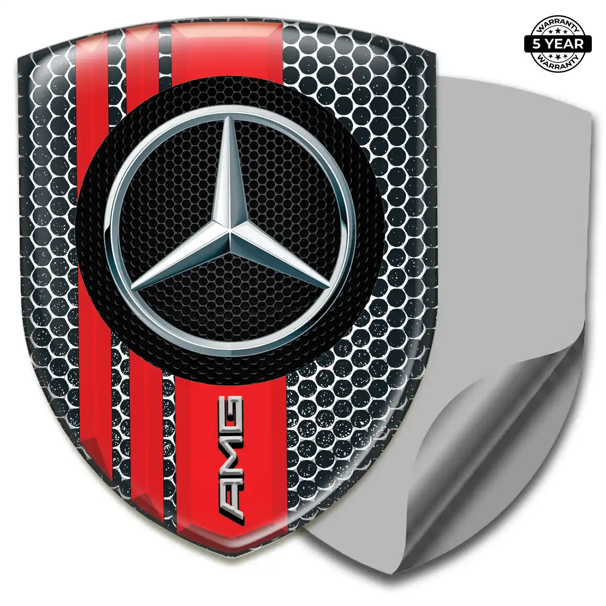 Mercedes Automotive Emblem Sticker Refined Design