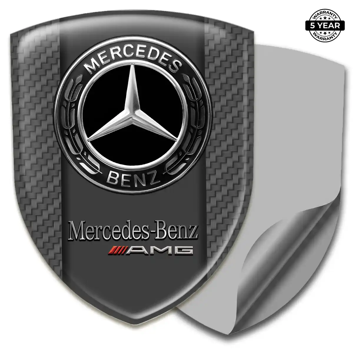 Mercedes Automotive Emblem Sticker Signature Grade