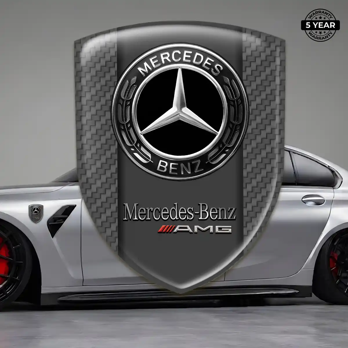 Mercedes Automotive Emblem Sticker Signature Grade