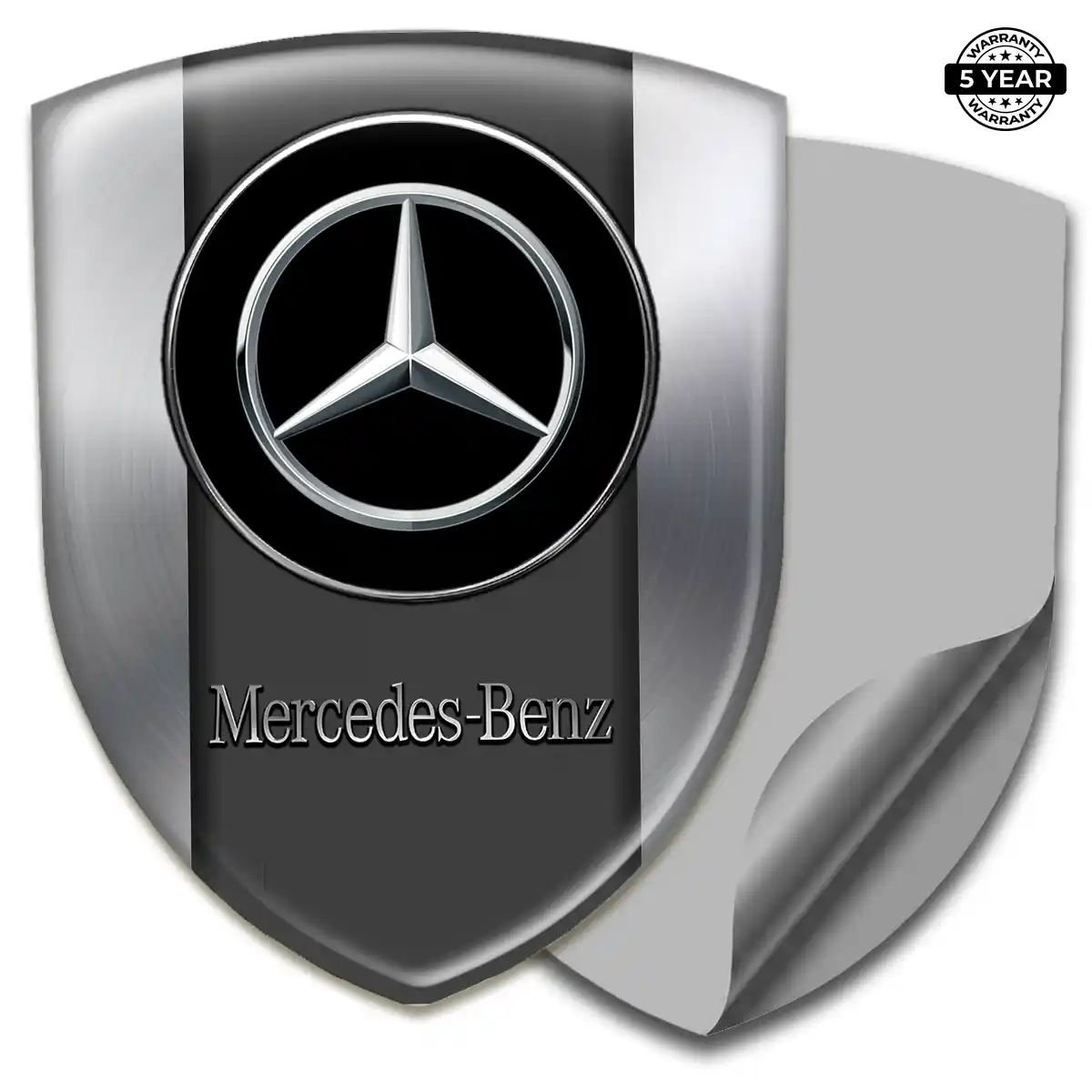 Mercedes Automotive Emblem Sticker Sleek Style