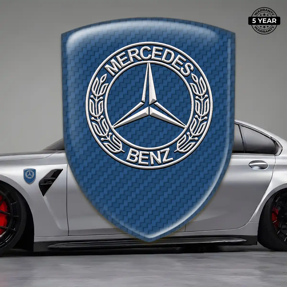 Mercedes Automotive Emblem Sticker Superior Craft