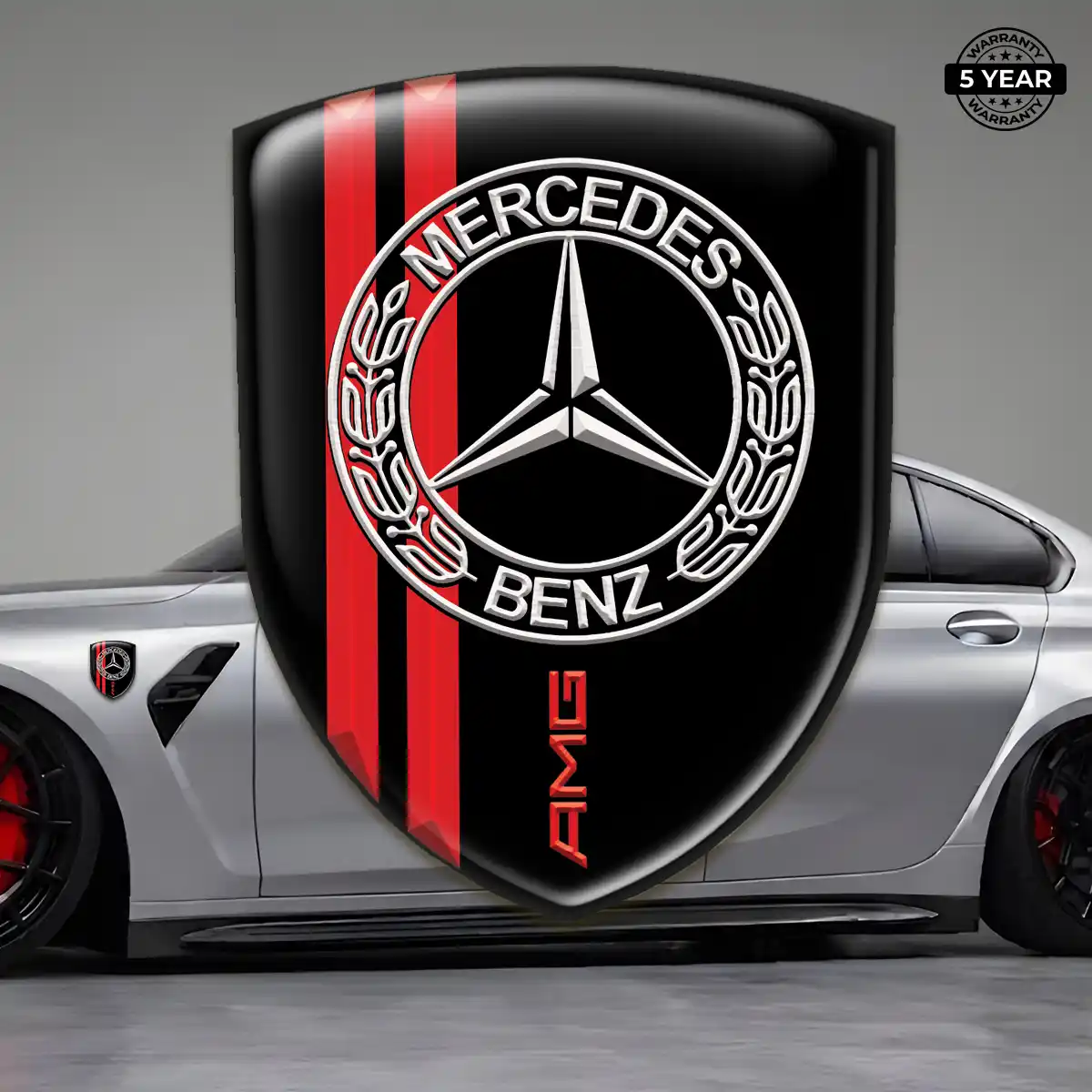 Mercedes Automotive Logo Sticker Elite Finish
