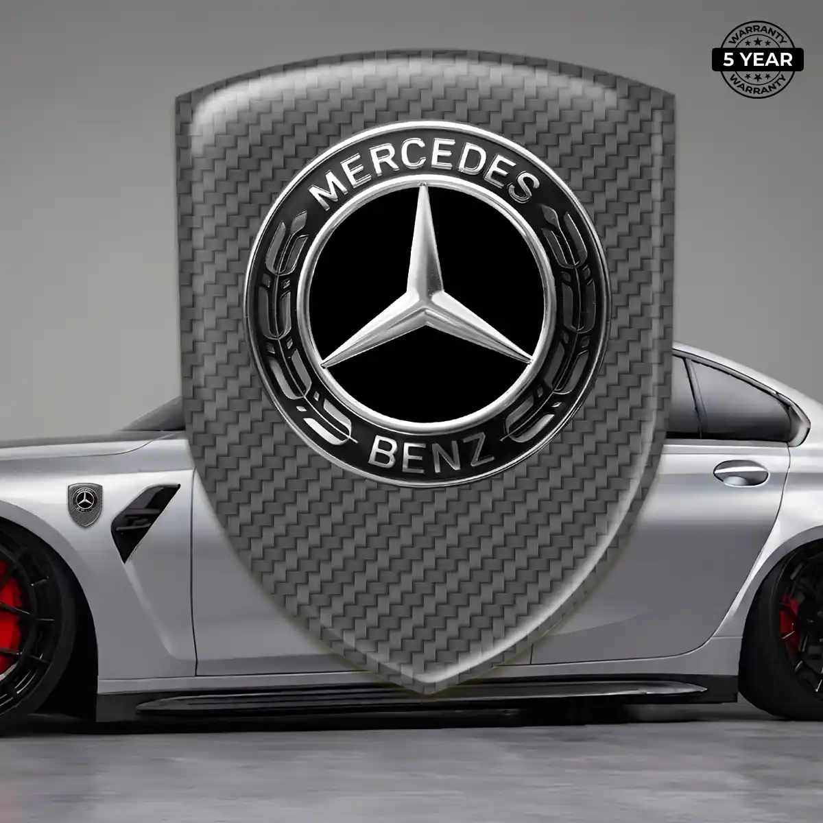 Mercedes Automotive Logo Sticker Signature Grade