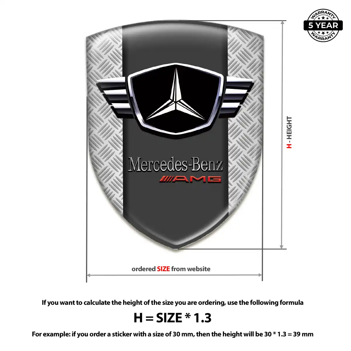 Mercedes Automotive Logo Sticker Sleek Style