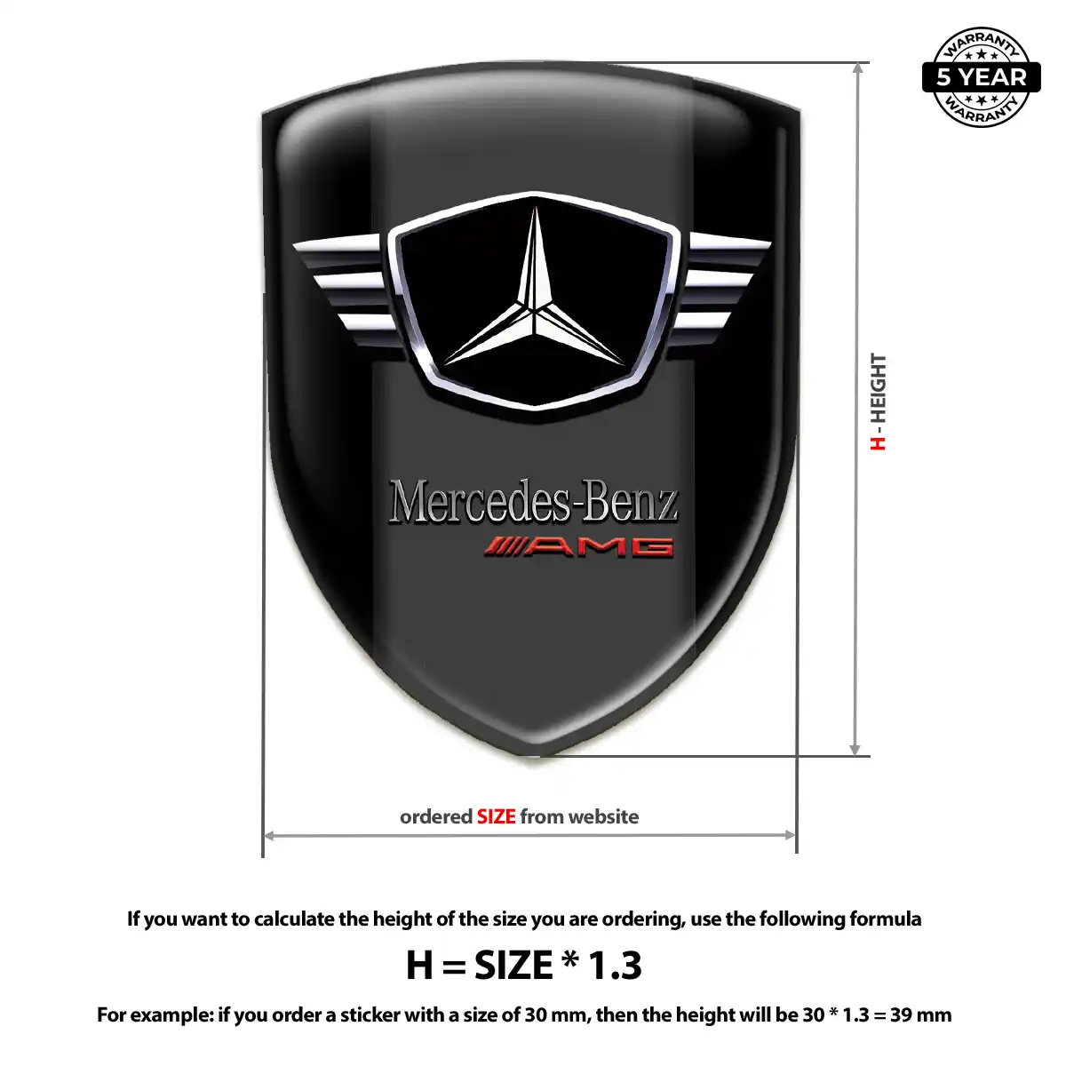 Mercedes Automotive Resin Decal Prestige Line