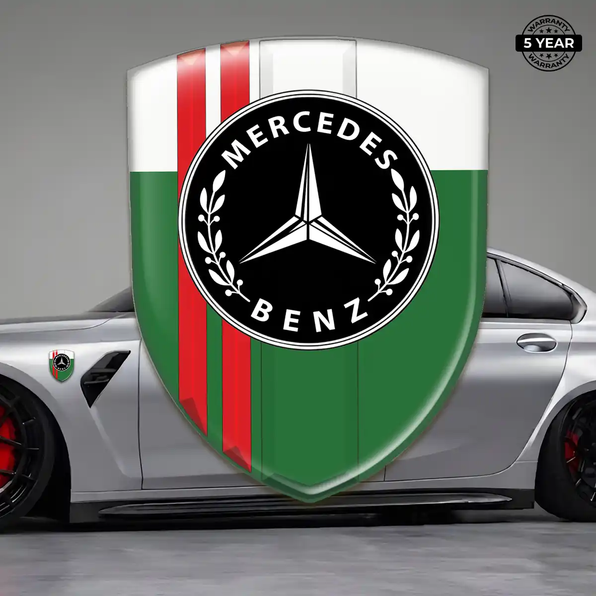 Mercedes Automotive Resin Decal Refined Design