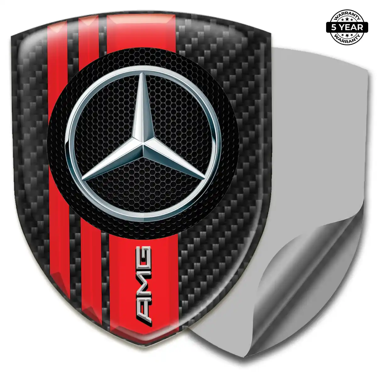 Mercedes Automotive Resin Decal Sleek Style