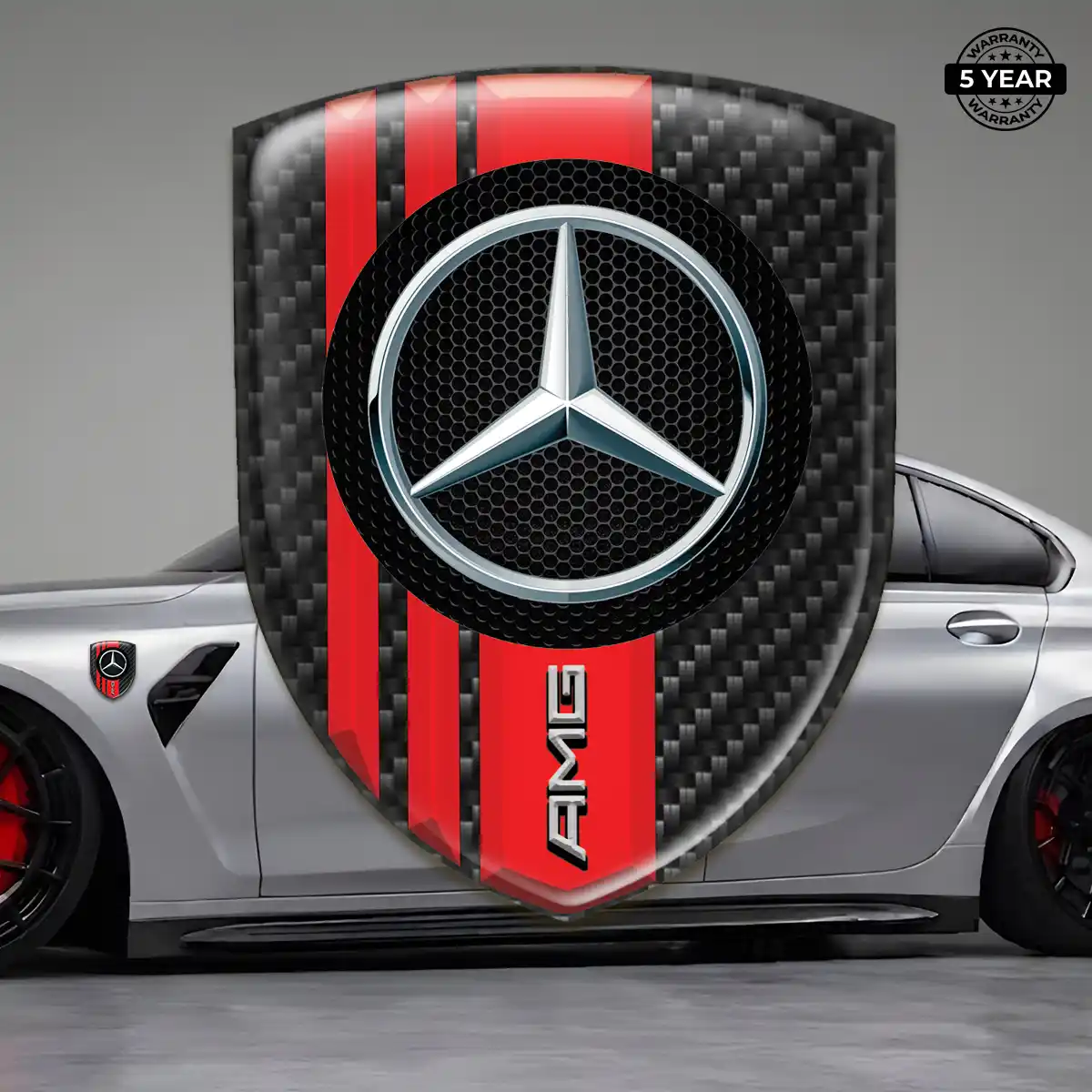 Mercedes Automotive Resin Decal Sleek Style