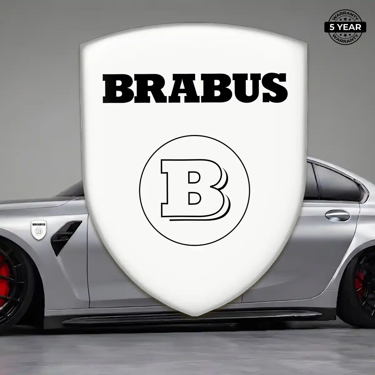 Mercedes Brabus 3D Badge Sticker Refined Design