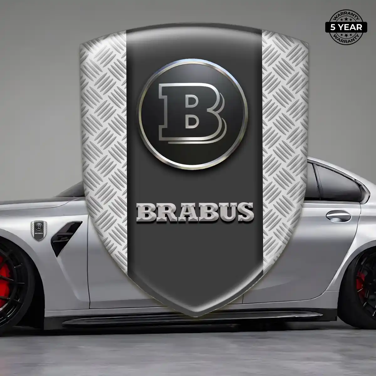 Mercedes Brabus 3D Badge Sticker Sleek Style