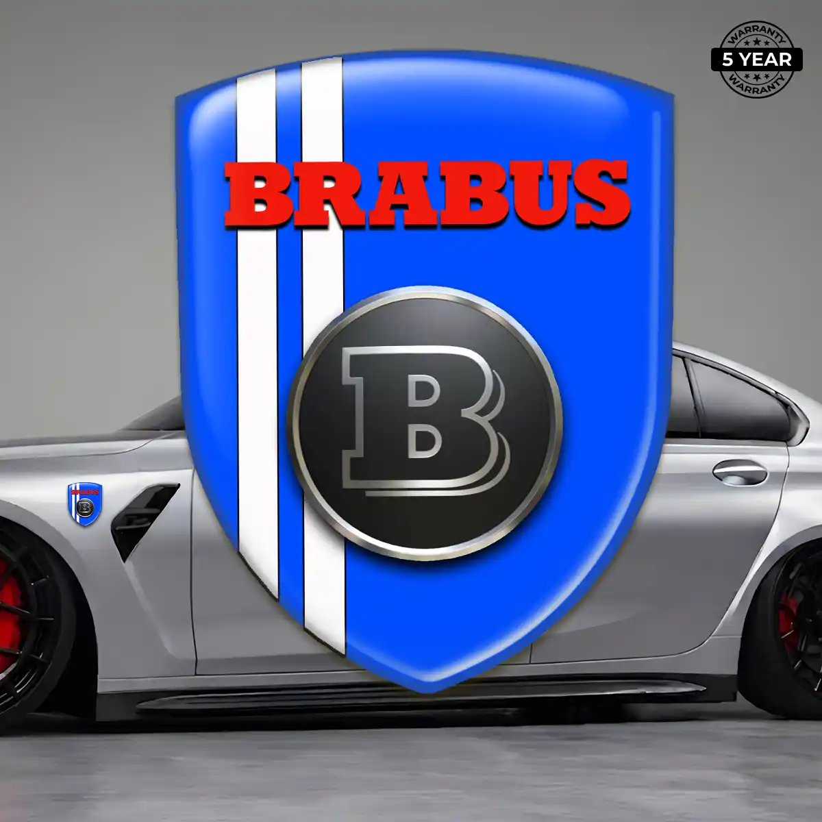 Mercedes Brabus 3D Domed Sticker Refined Design