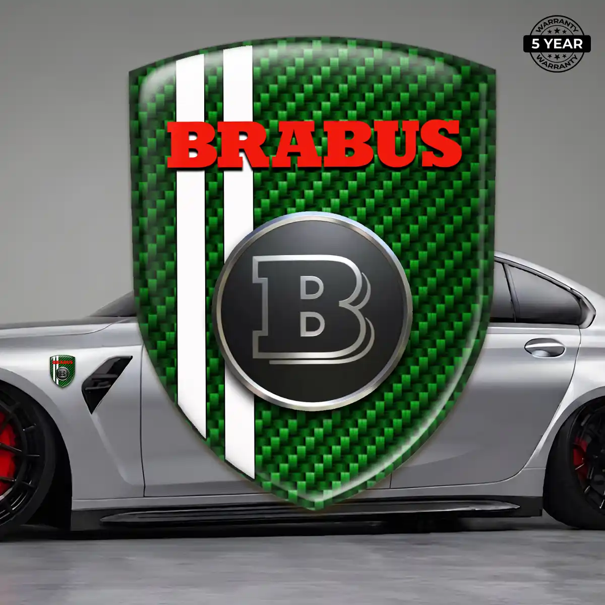 Mercedes Brabus 3D Domed Sticker Sleek Style