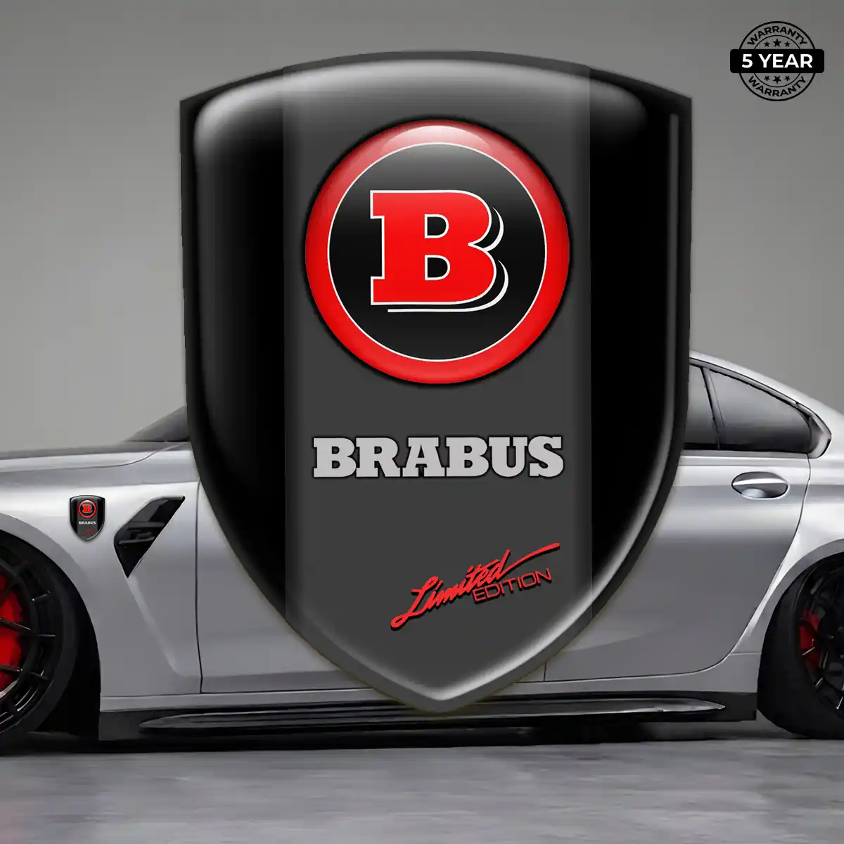 Mercedes Brabus 3D Emblem Sticker Sleek Style