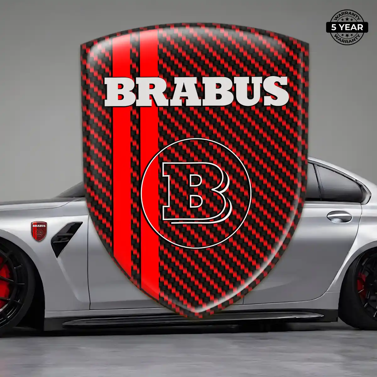 Mercedes Brabus 3D Gel Sticker Refined Design
