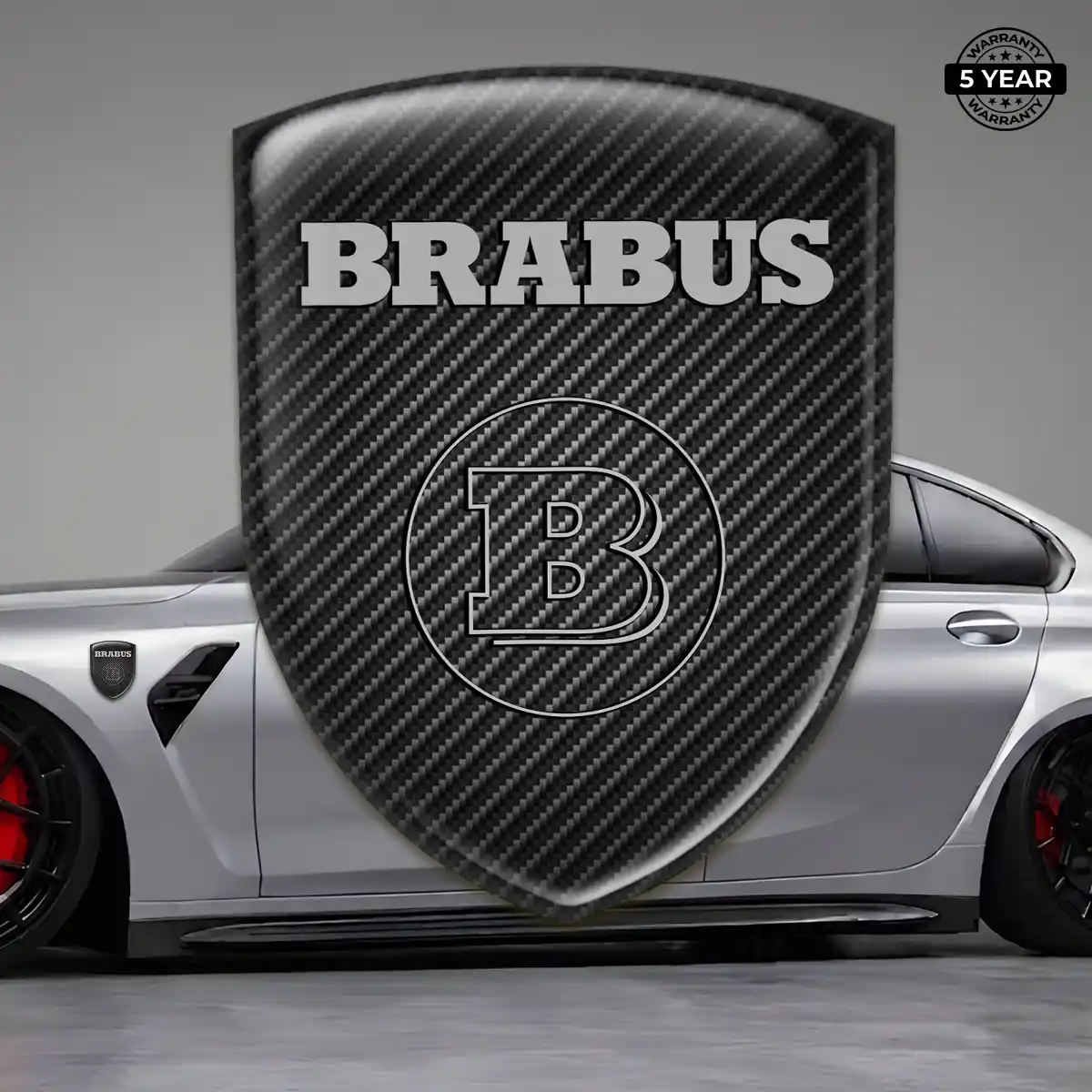 Mercedes Brabus 3D Resin Sticker Sleek Style