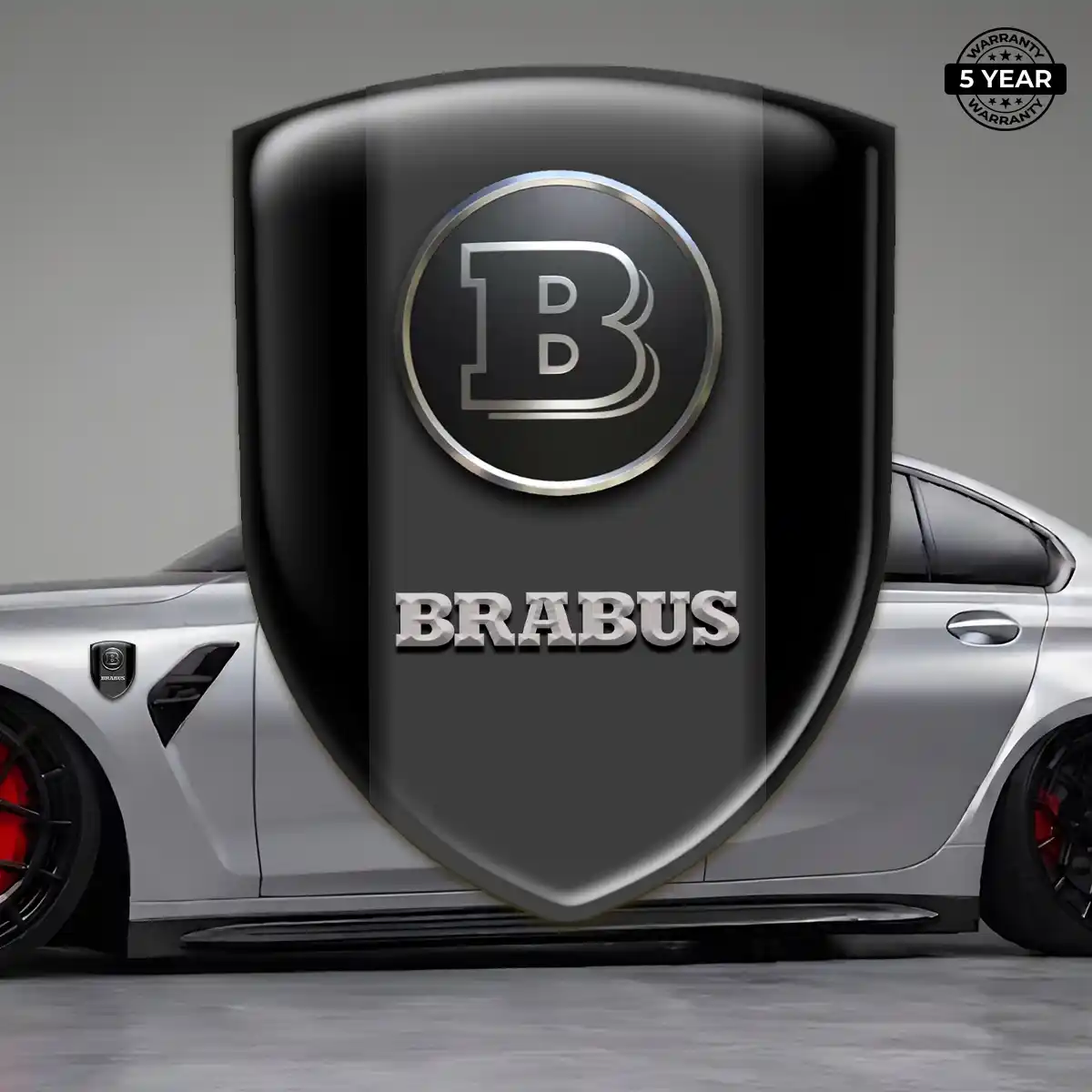 Mercedes Brabus Automotive Emblem Sticker Refined Design