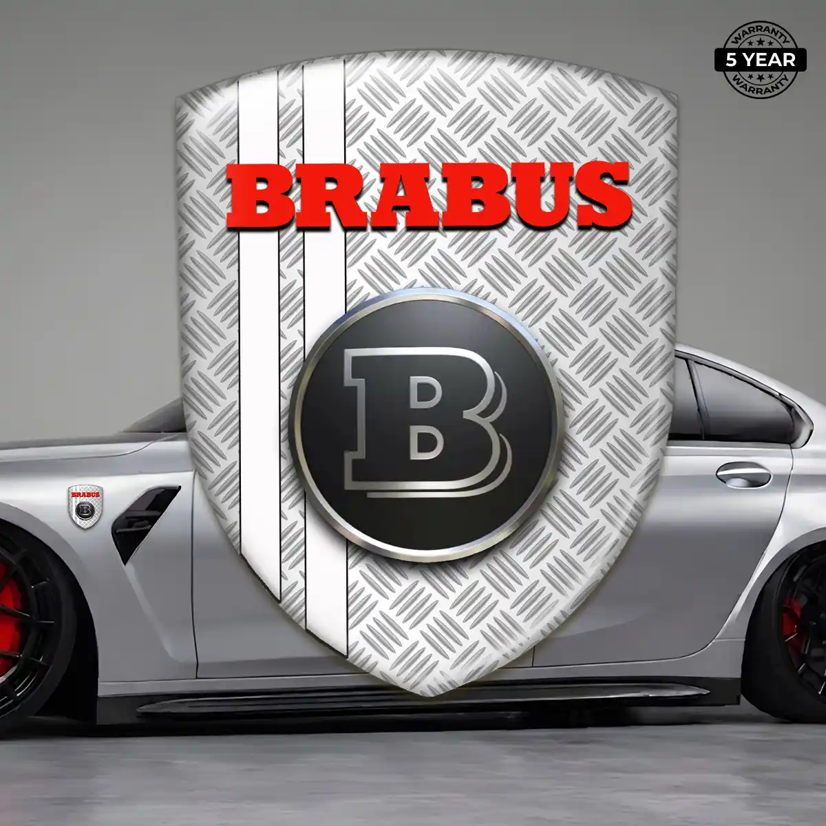 Mercedes Brabus Automotive Emblem Sticker Sleek Style
