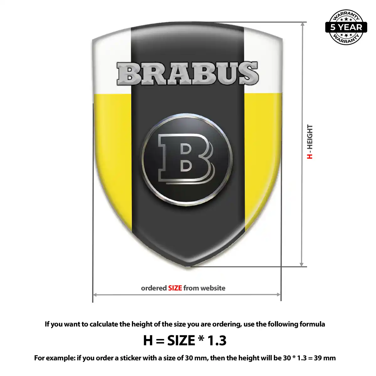 Mercedes Brabus Badge Elite Finish
