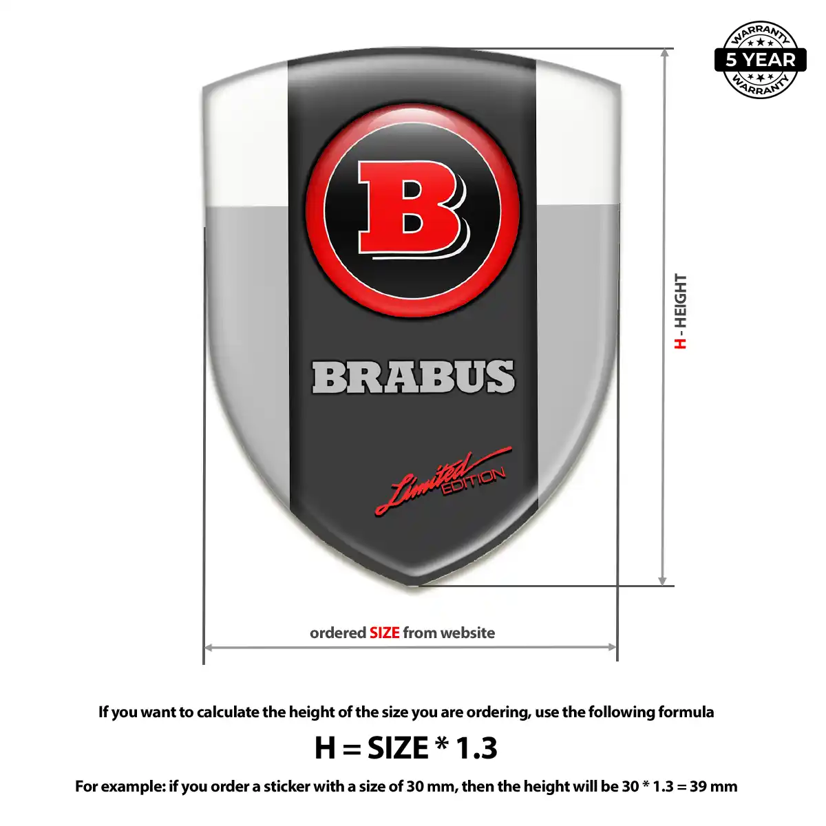 Mercedes Brabus Badge Sleek Style