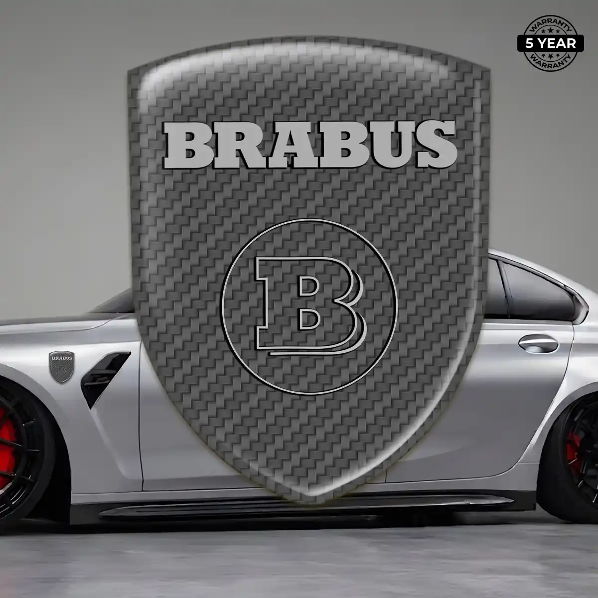 Mercedes Brabus Car Badge Sticker Sleek Style