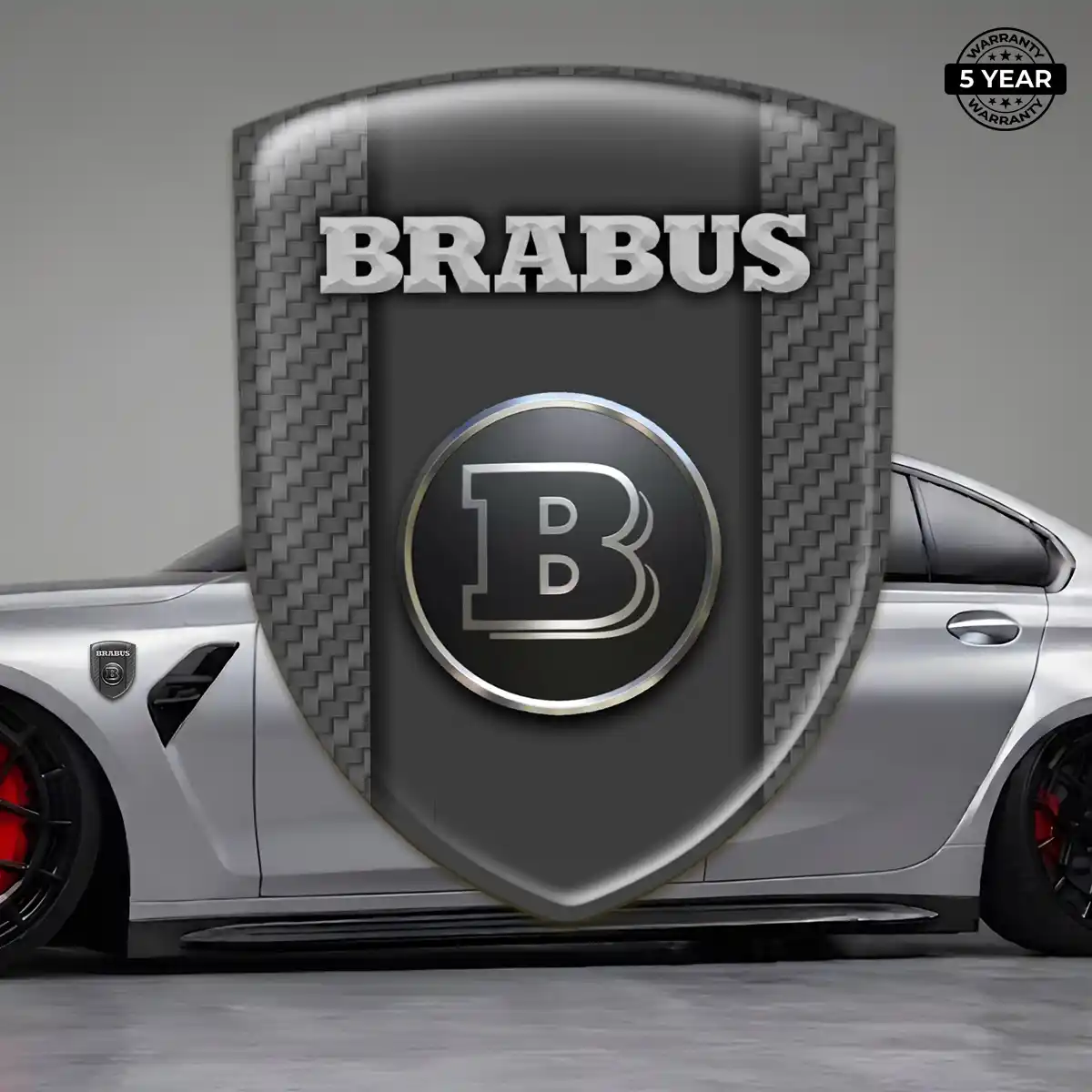 Mercedes Brabus Car Emblem Decal Sleek Style