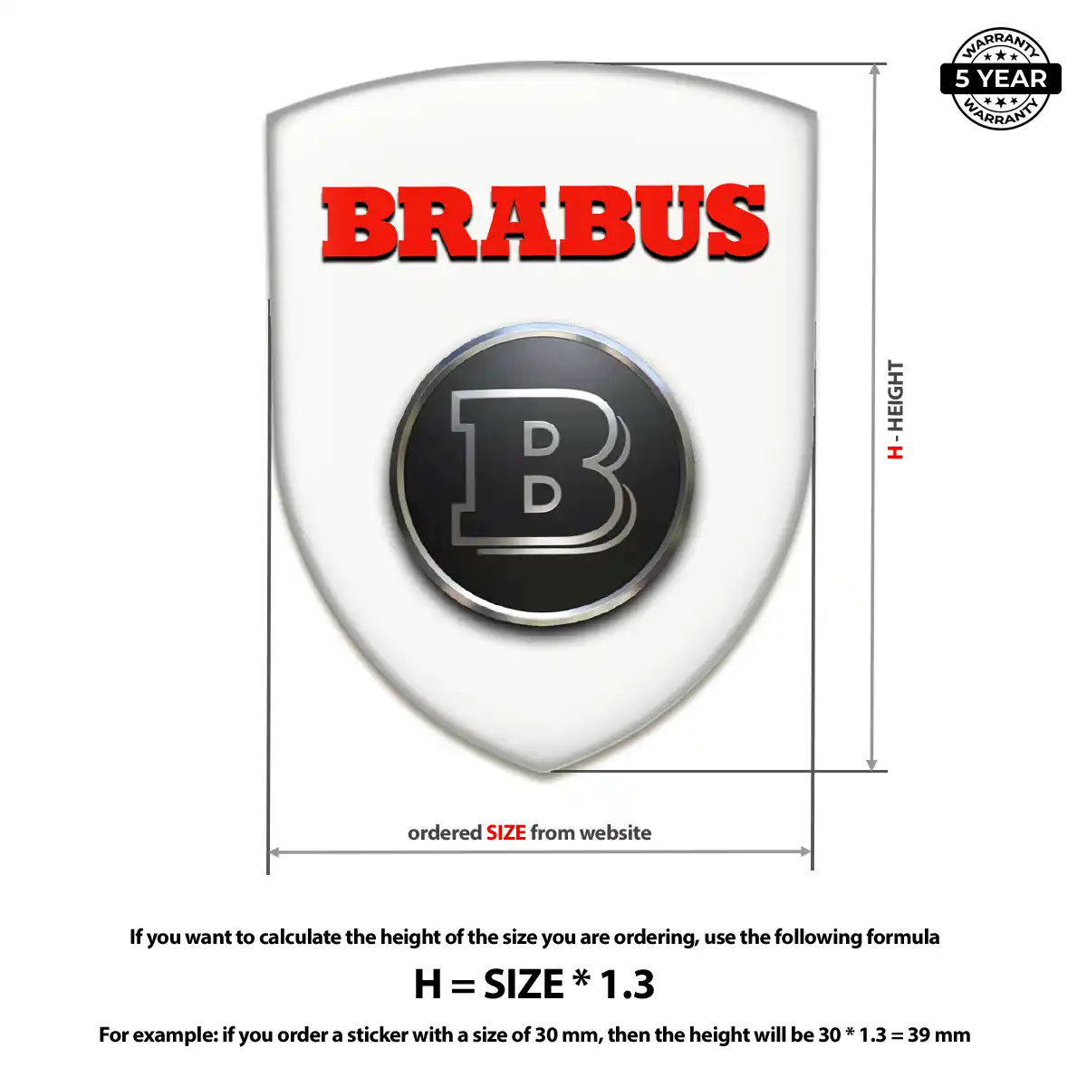 Mercedes Brabus Car Emblem Overlay Sleek Style