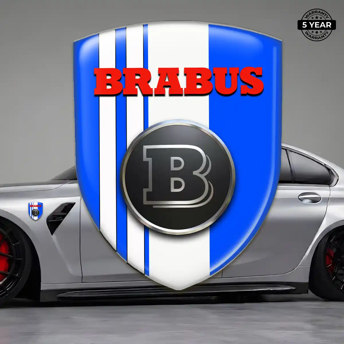 Mercedes Brabus Car Emblem Sticker Refined Design