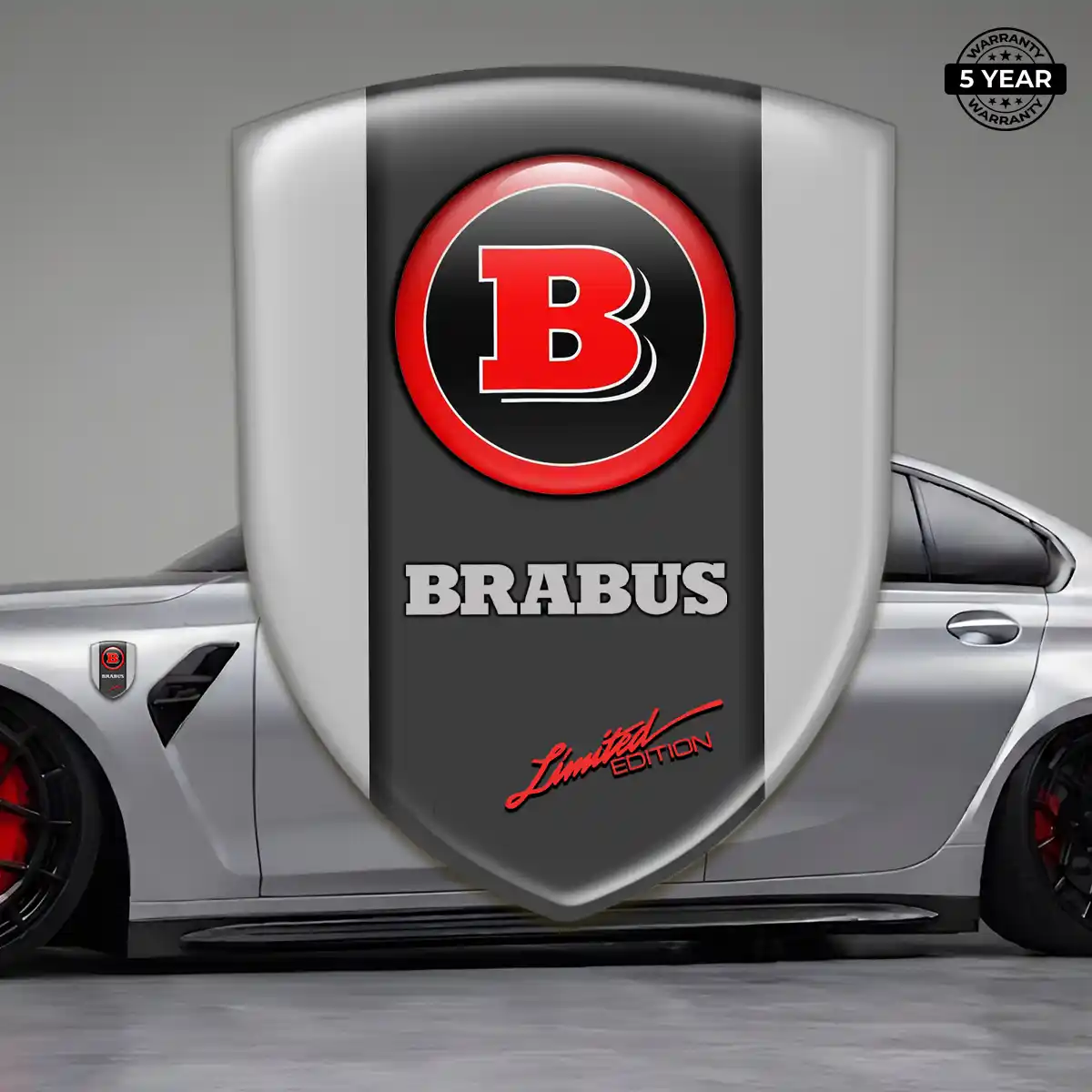Mercedes Brabus Car Emblem Sticker Sleek Style