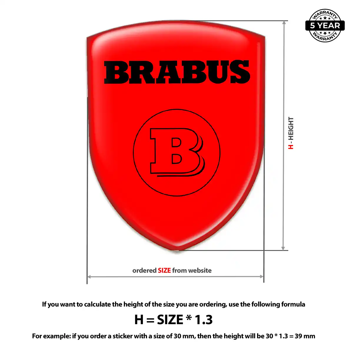 Mercedes Brabus Car Logo Decal Sleek Style