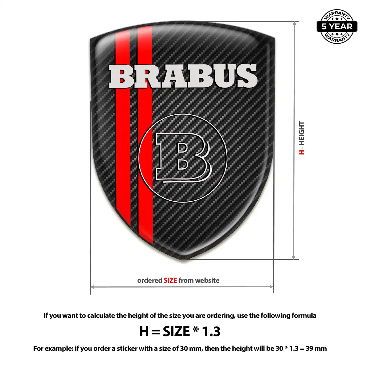 Mercedes Brabus Crest Emblem Refined Design