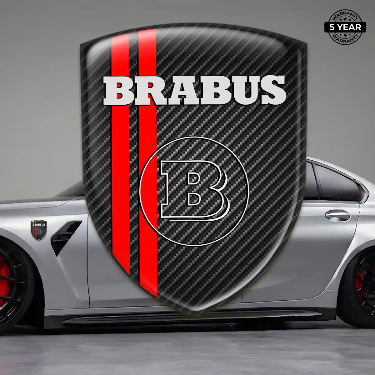 Mercedes Brabus Crest Emblem Refined Design