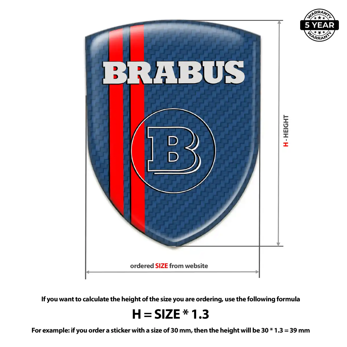 Mercedes Brabus Crest Logo Emblem Refined Design