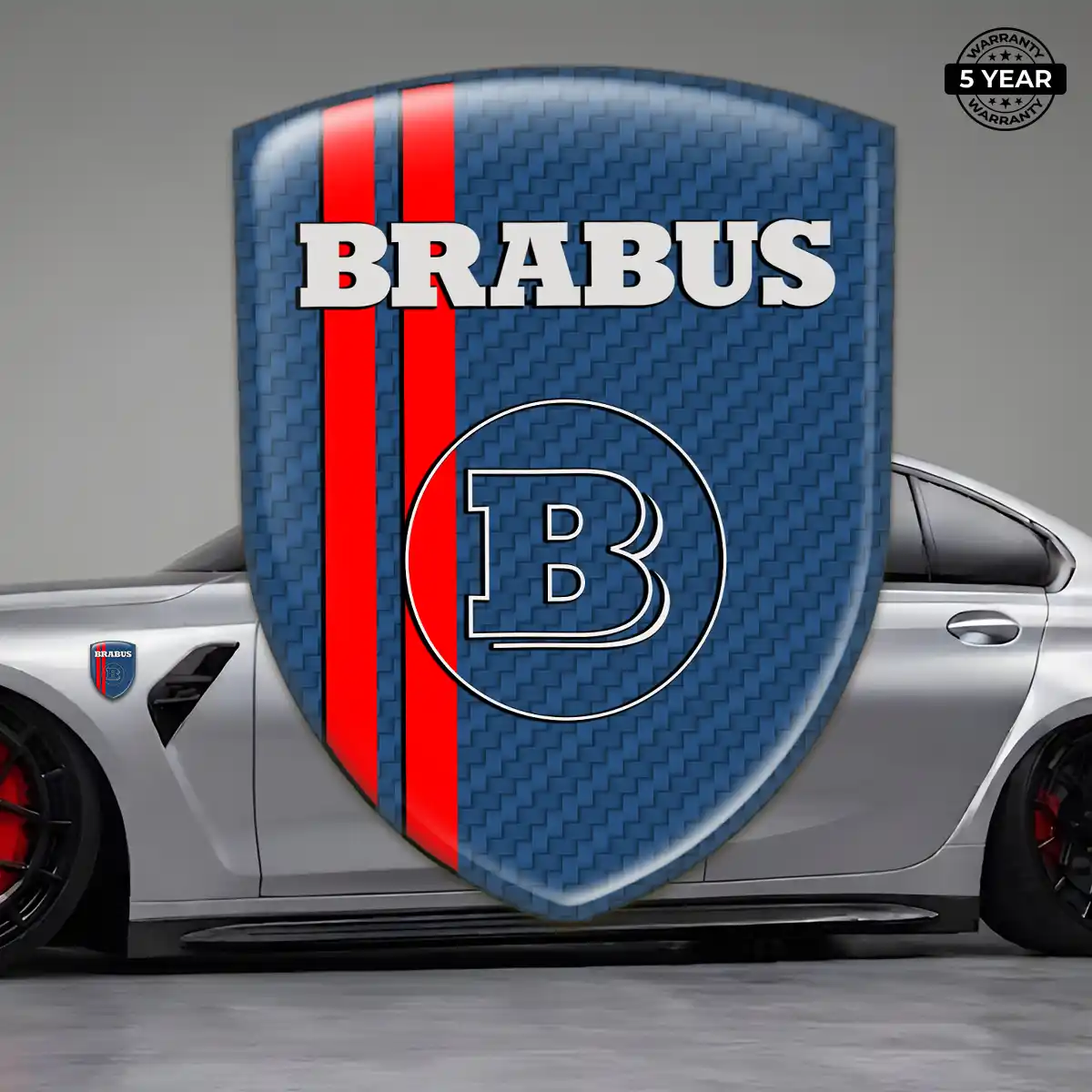 Mercedes Brabus Crest Logo Emblem Refined Design