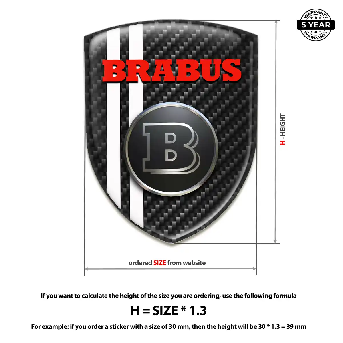 Mercedes Brabus Crest Logo Emblem Sleek Style
