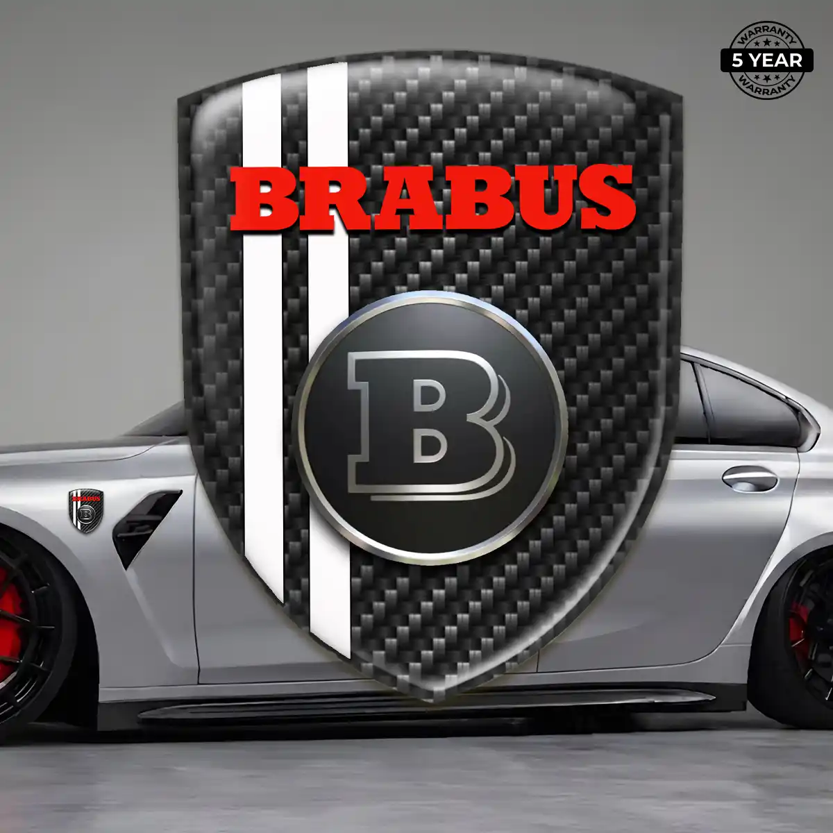 Mercedes Brabus Crest Logo Emblem Sleek Style