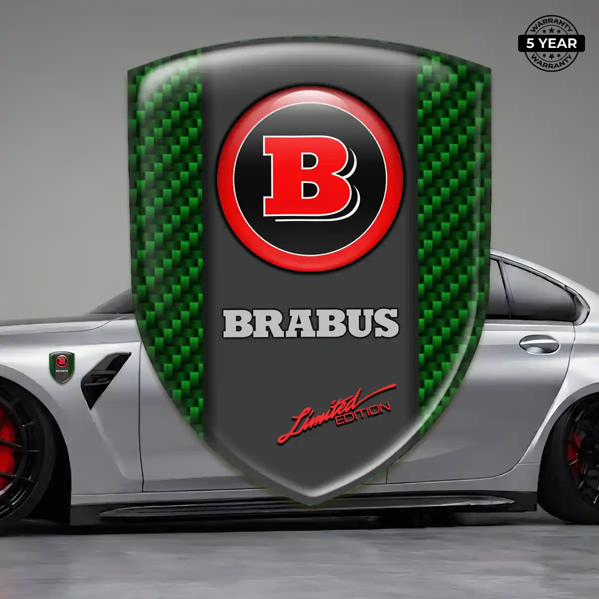 Mercedes Brabus Domed Badge Refined Design