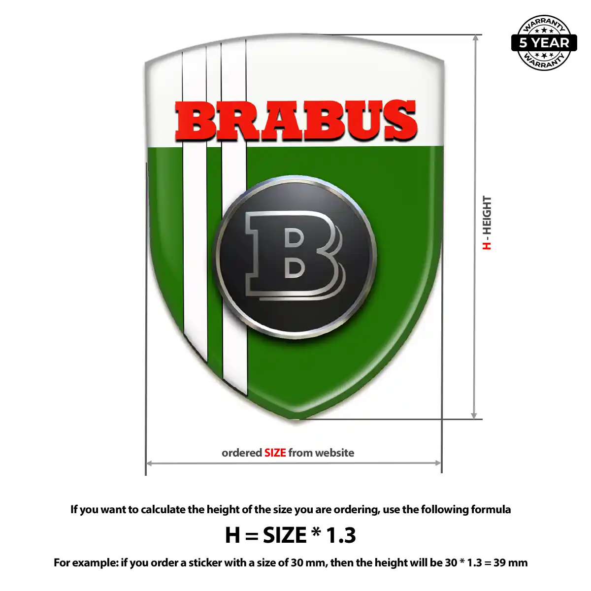 Mercedes Brabus Domed Badge Sleek Style