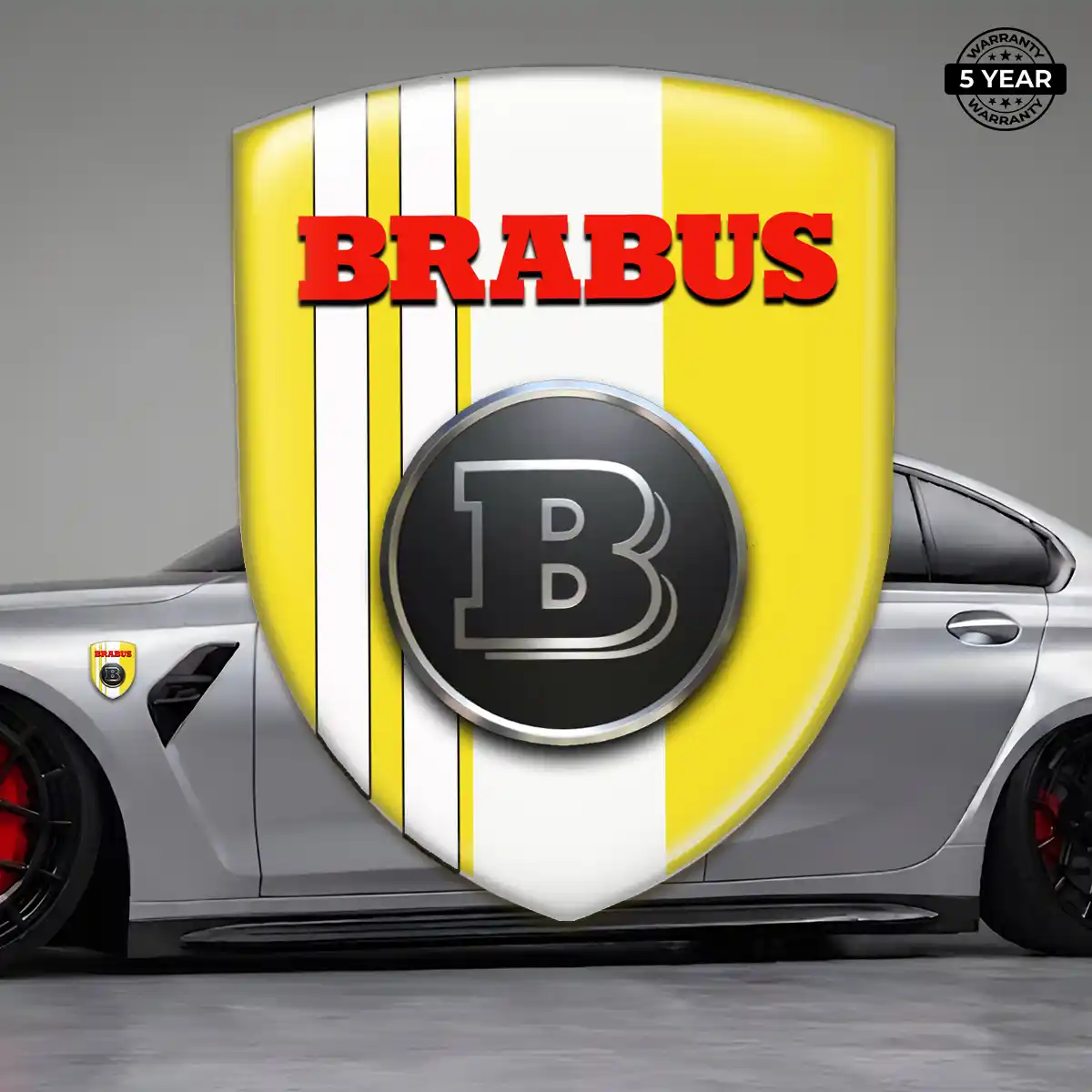 Mercedes Brabus Domed Car Sticker Refined Design