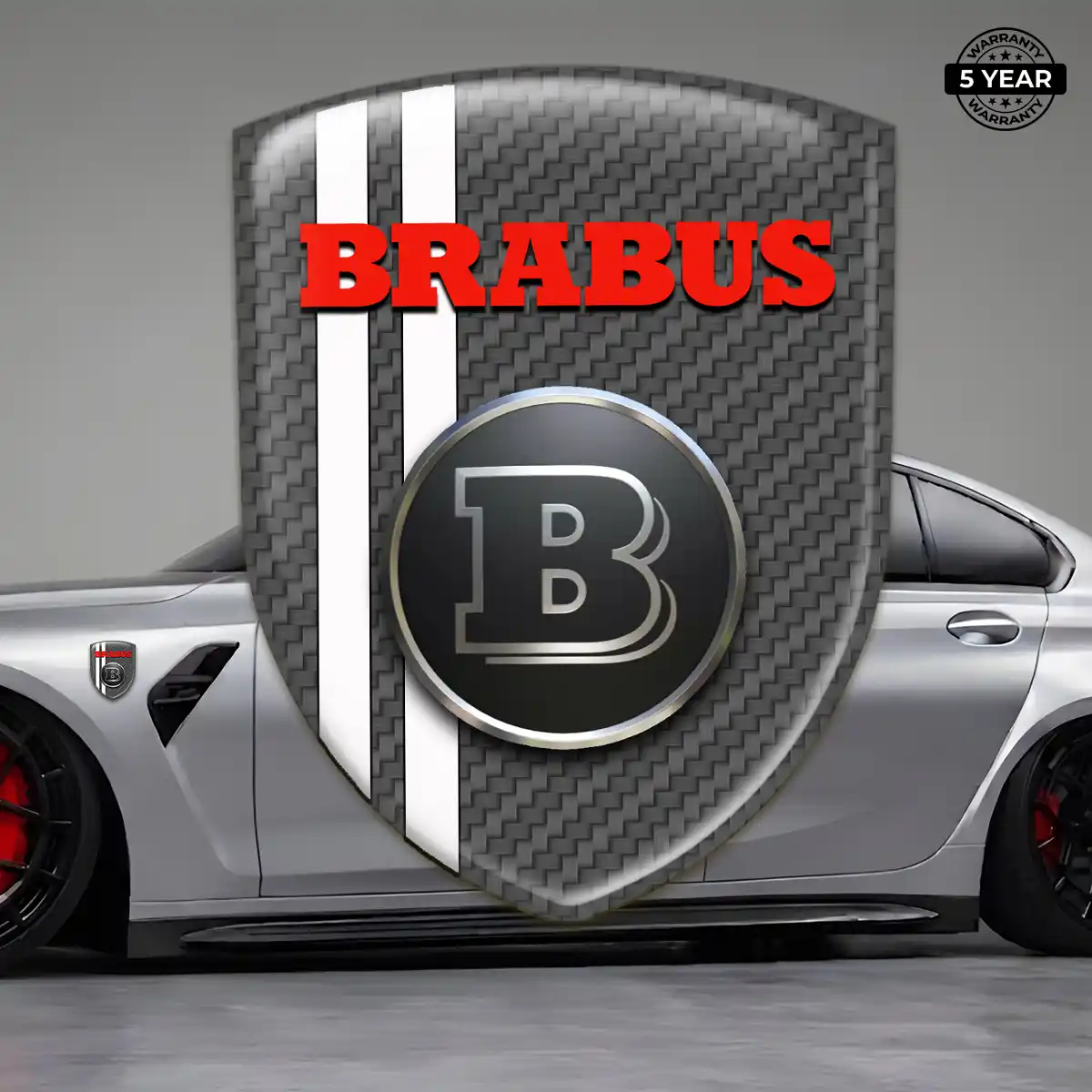 Mercedes Brabus Domed Car Sticker Sleek Style