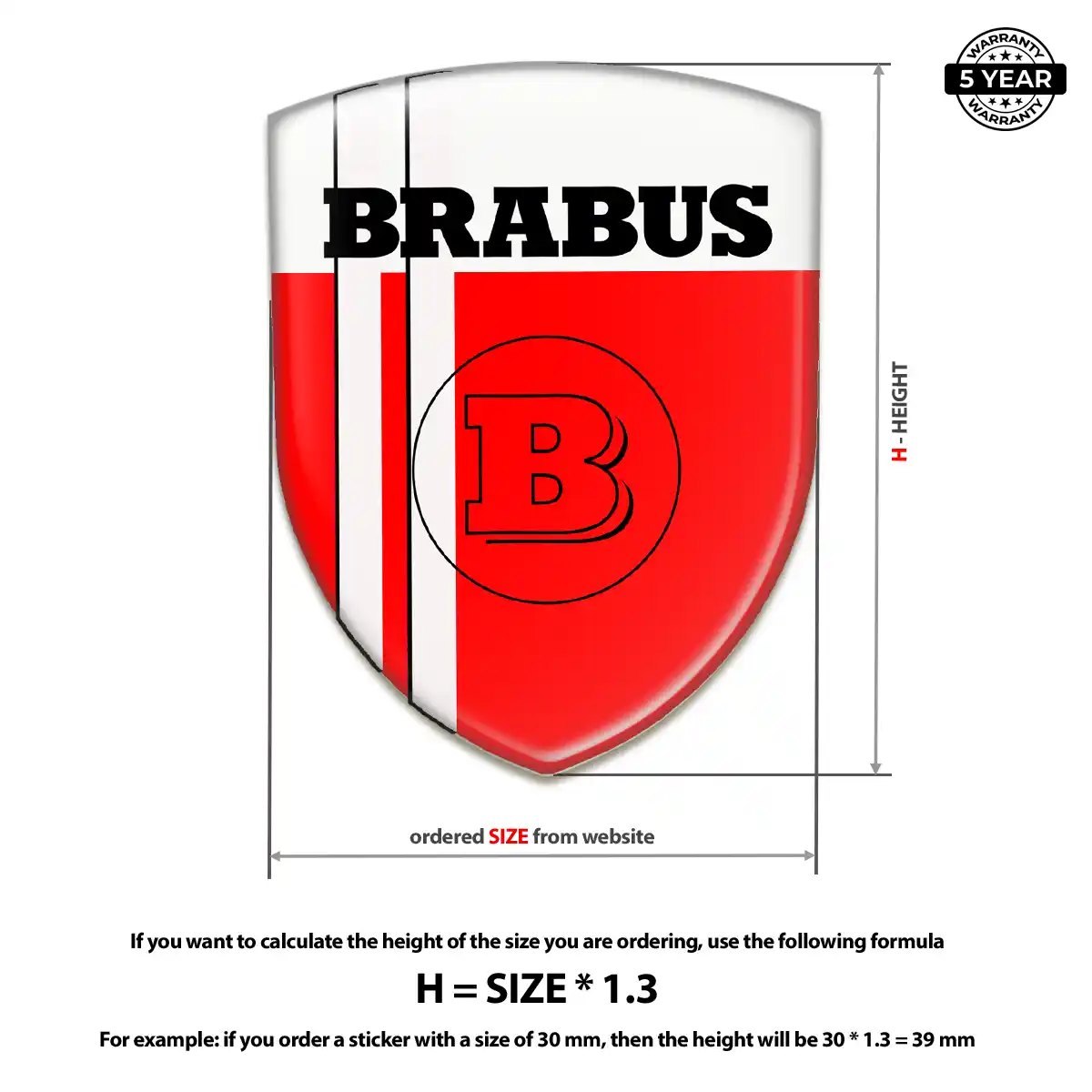 Mercedes Brabus Domed Emblem Refined Design