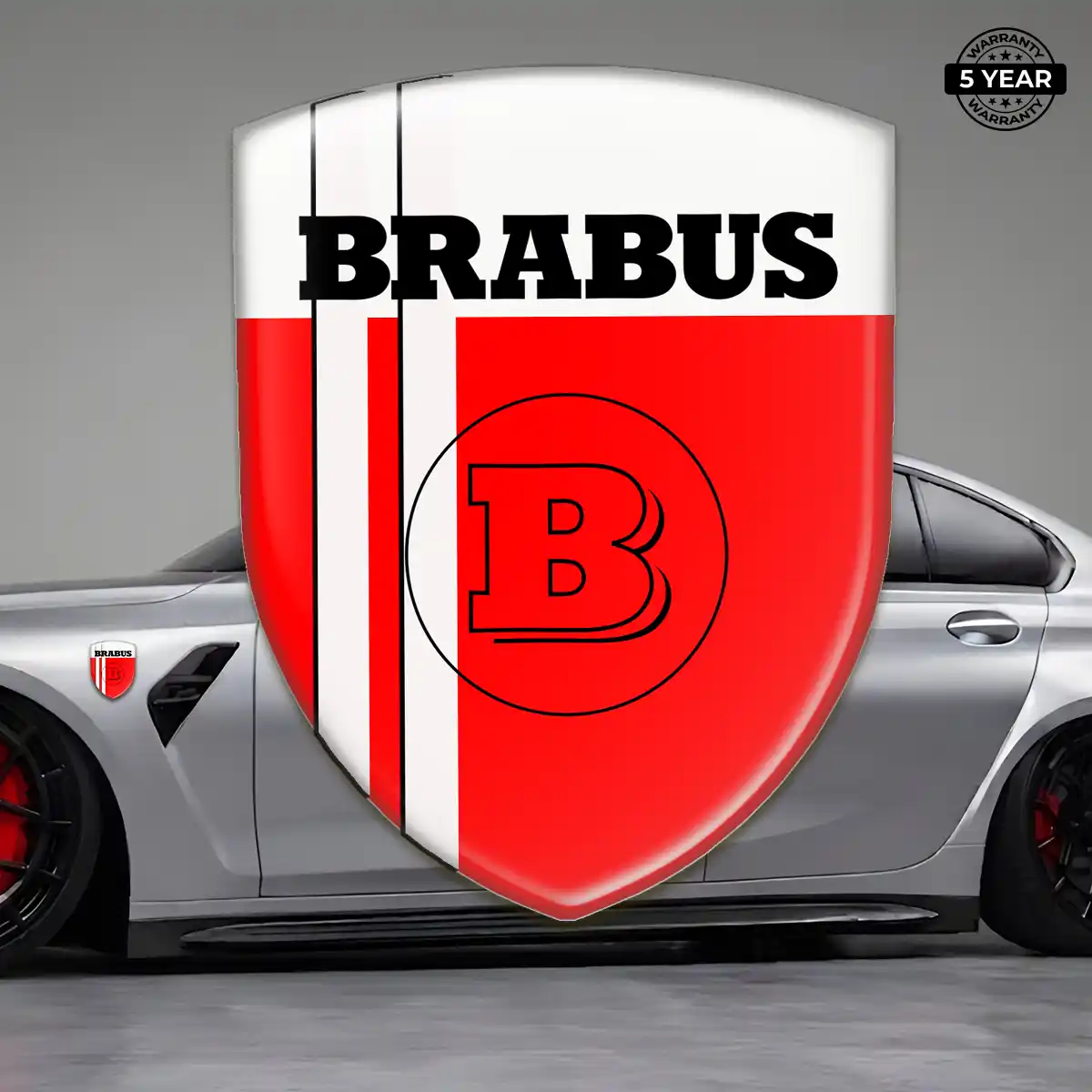 Mercedes Brabus Domed Emblem Refined Design