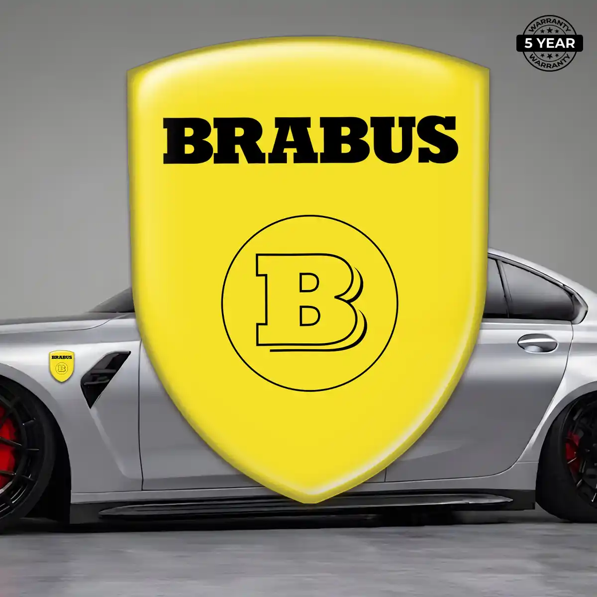 Mercedes Brabus Domed Logo Decal Refined Design