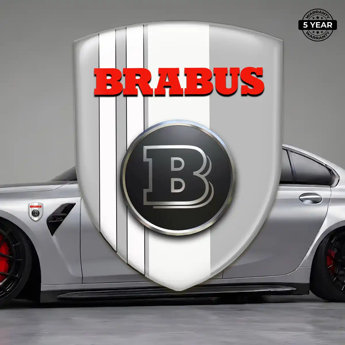 Mercedes Brabus Domed Logo Sticker Refined Design