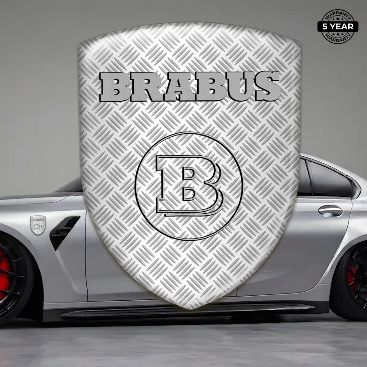 Mercedes Brabus Domed Logo Sticker Sleek Style