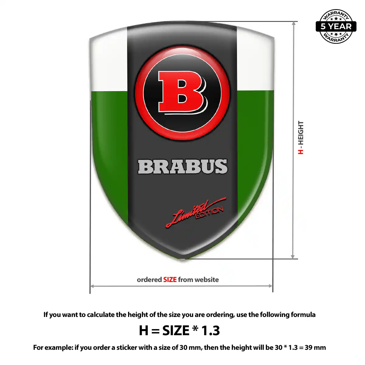 Mercedes Brabus Emblem Badge Logo Refined Design