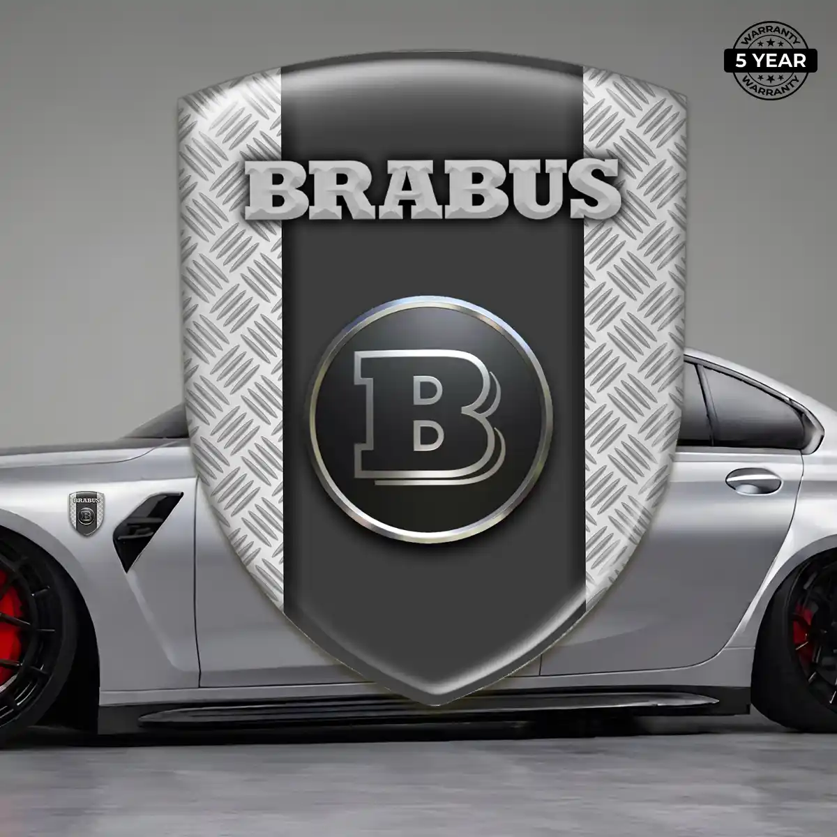Mercedes Brabus Emblem Badge Logo Sleek Style