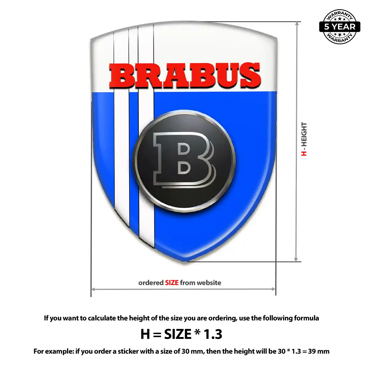 Mercedes Brabus Emblem Badge Refined Design