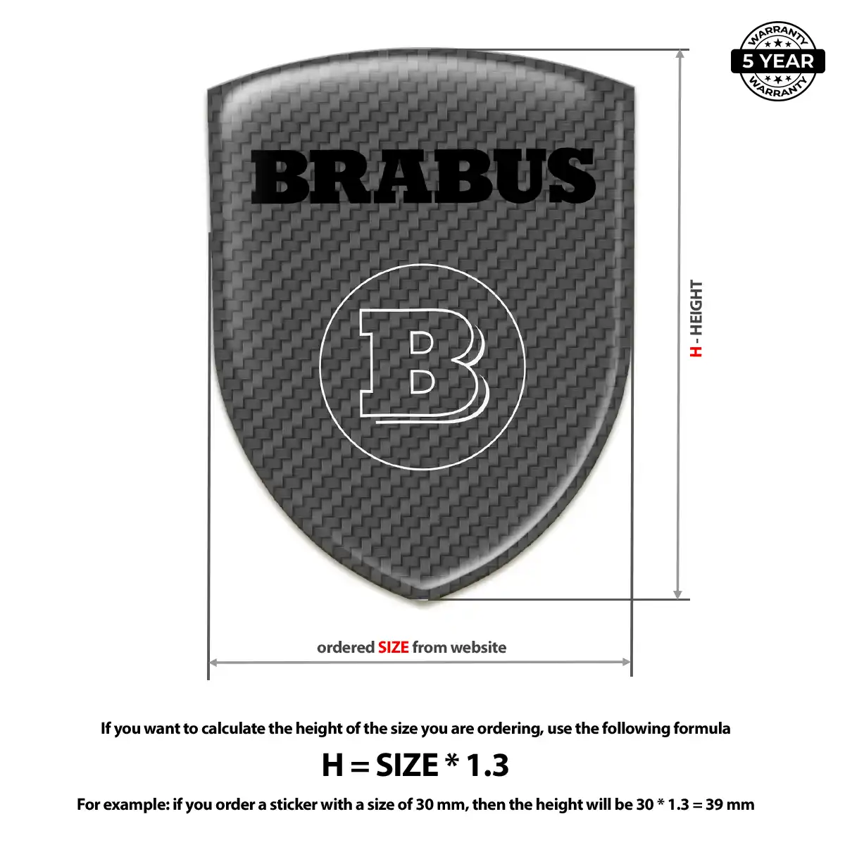 Mercedes Brabus Emblem Badge Sleek Style