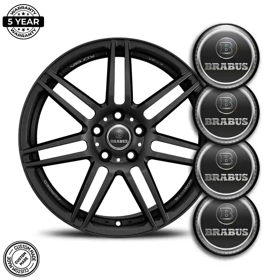 Mercedes BRABUS Emblem Center Hub Cap Self-Adhesive High Quality