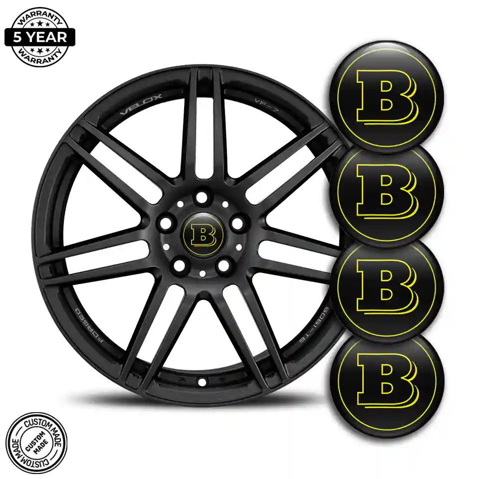 Mercedes BRABUS Emblem Center Hub Cap Self-Adhesive Stylish Design
